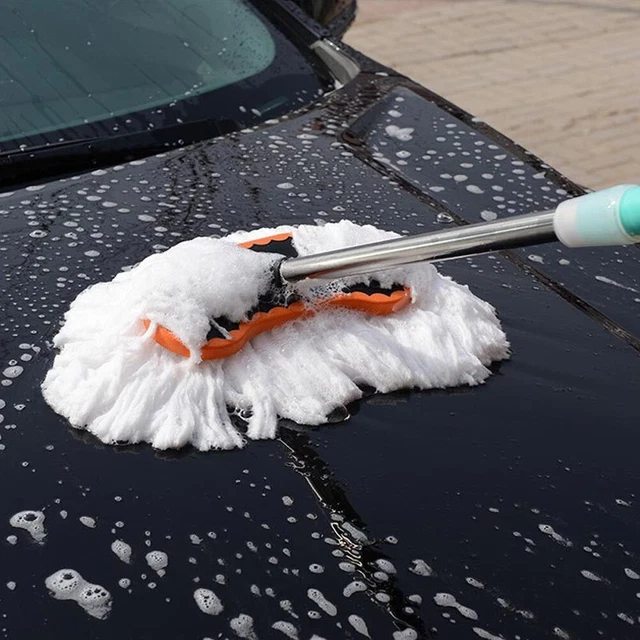 White Car Adjustable Telescopic Cleaning Wiping Mop Harmless Hight Quality