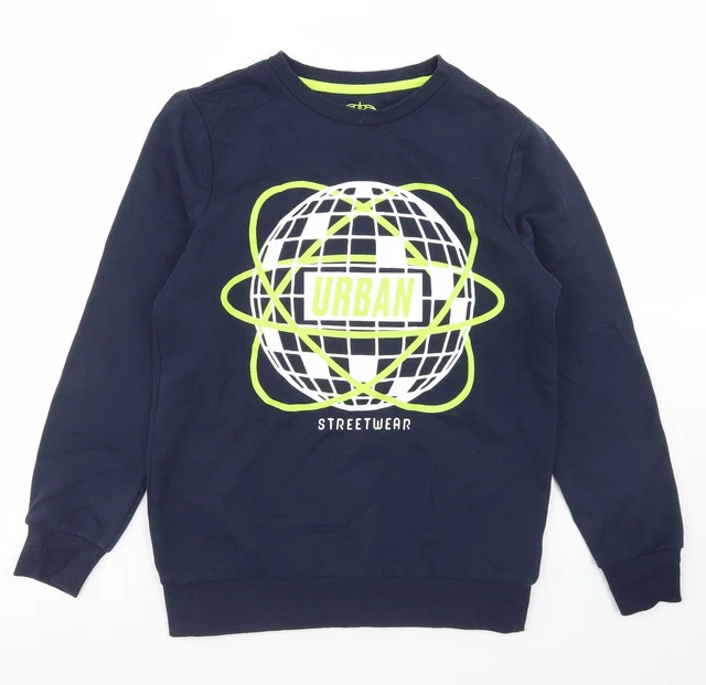 Felpa pullover blu cotone F&F ragazzo taglia 11-12 anni - Streetwear urbano