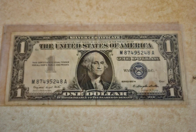 Series 1957 a Silver Certificate Blue Seal One Dollar Bill $1 1957 A Dollar