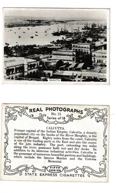 State Express Cigarette Card Real Photographs Series 5 – Calcutta – 1938 Ardath