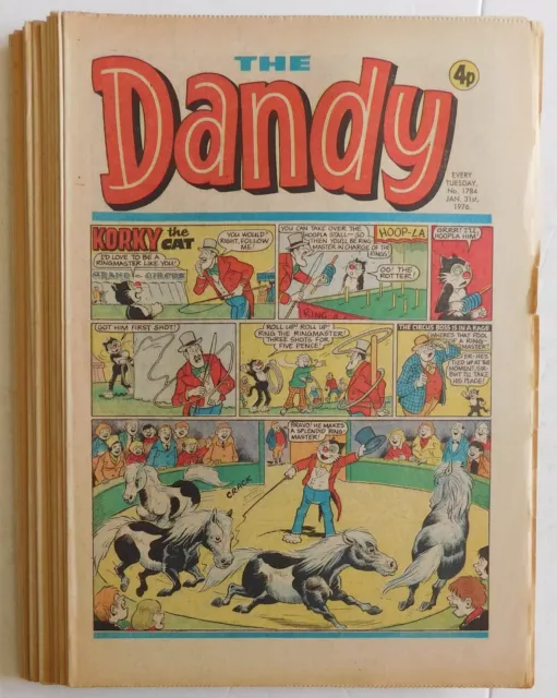 16 X DANDY Comics - Between #1784 & #1829 Job lot (all shown) 1976