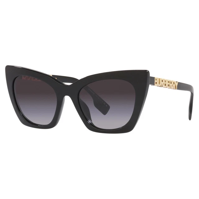New Authentic BURBERRY BE4372U 30018G Black/Gray Gradient 52-20-140