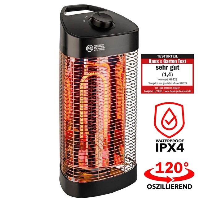 Infrarot Standheizstrahler Terassenstrahler Wärmestrahler 1200 W 120 Grad