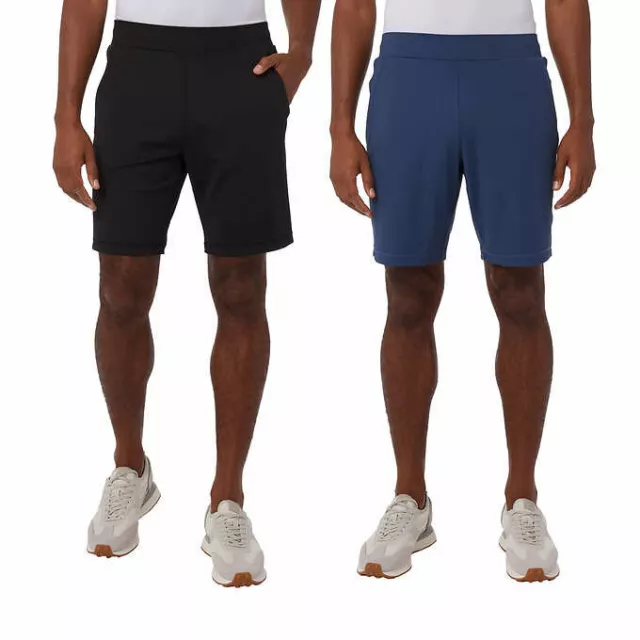 32 Degrees Cool Performance Breathable Shorts - 2-pack - Black/Blue - XL