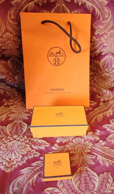 Boîte Cadeau HERMES Vide Orange - Pochette Incluse - Occasion En Excellent état