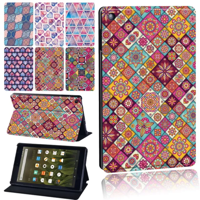 for Amazon Fire HD 8, Plus 2022 Tablet Slim Leather Flip Smart Stand Case Cover