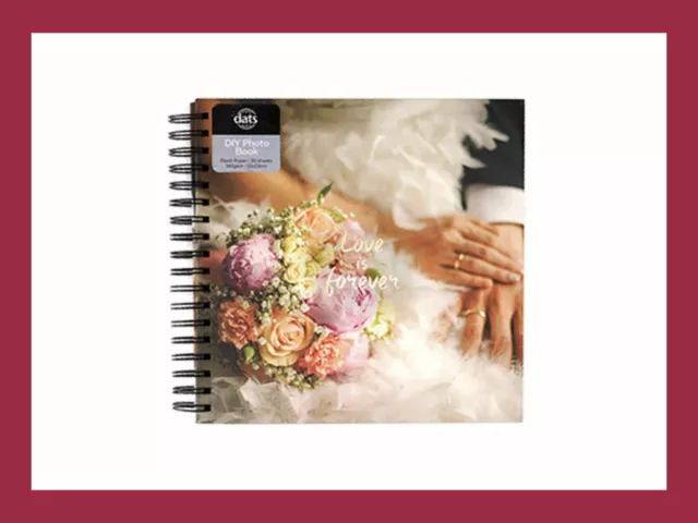 60page Med Vintage DIY Scrapbook Album Wedding Photo Memory Craft Book Hardcover 3