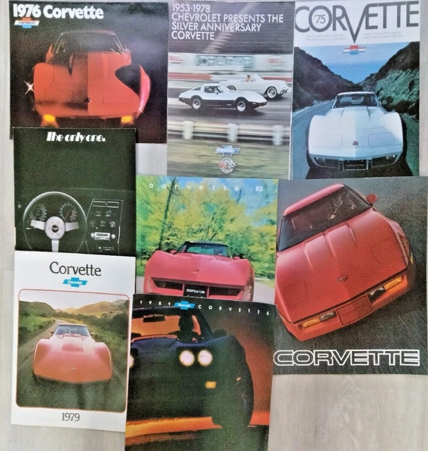 LOT Vintage CHEVROLET CORVETTE ORIGINAL DEALER BROCHURES ( REAL Nice Pullouts )