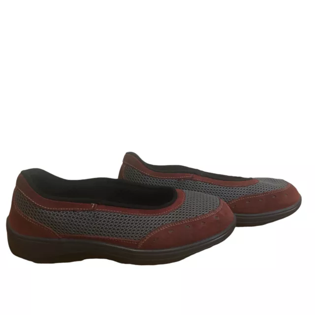 ORTHOFEET 859 MARY Jane Leather Red Orthotic Comfort Shoes Women's US 9 ...