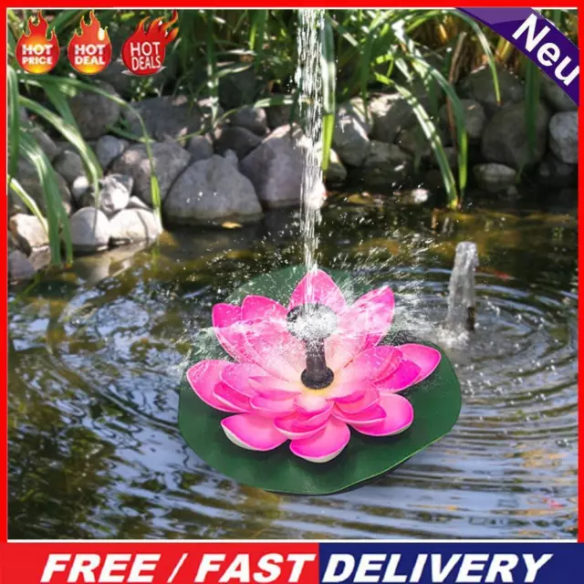 Lotus Shape Fountain Pump 2.5W Solar Powered Water Lily Ornaments (Pink 1.2W)