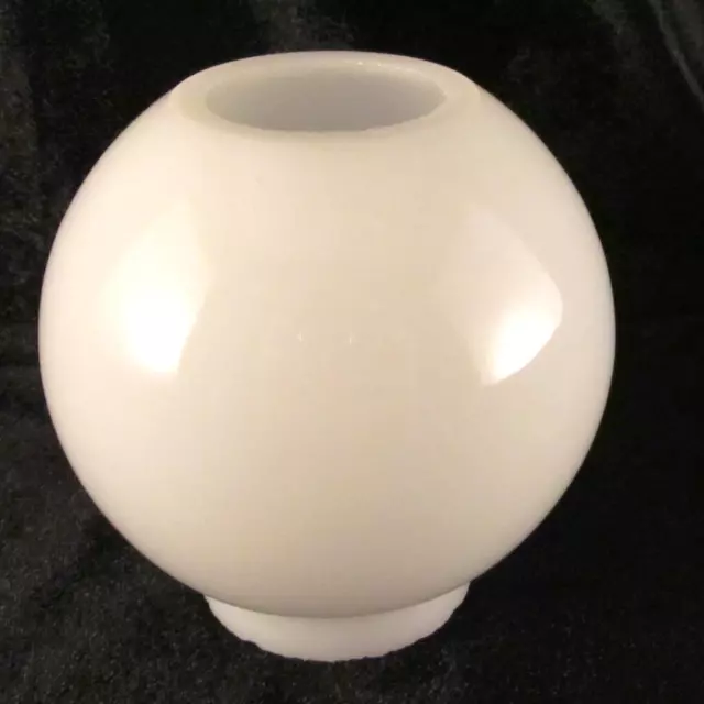 Miniature Opal Glass Ball Shade for old mini oil lamp / 2 inch fitter