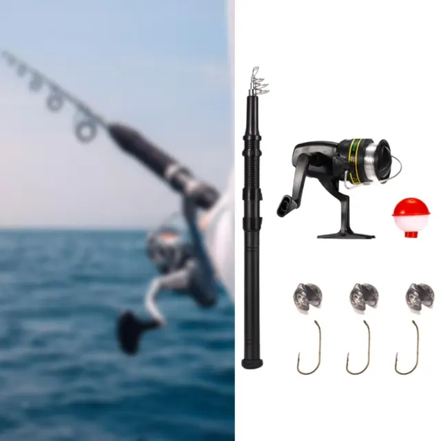 Telescopic Reel and Fishing Rod Combo Travel Trout for Bass Saltwater River