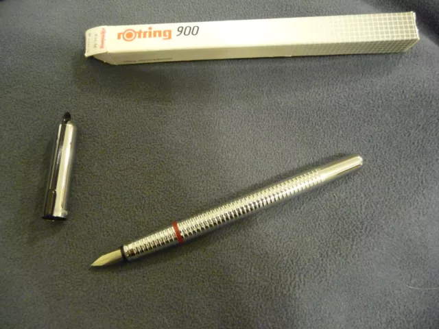 Rotring 900 fountain pen chrome NIB "M" NEW IN BOX