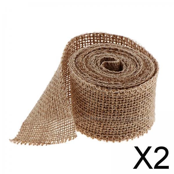 2X 2 Meter natürliche rustikale Jute Sackleinen hessischen Band für Hochzeit