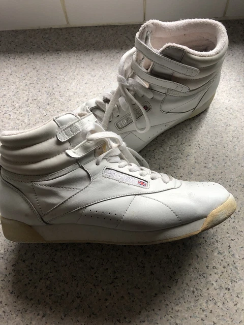 Reebok high tops 80s silver deals