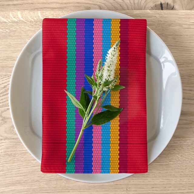 Kausayki - Comfort Andean Napkins - Cozy Striped Dining Style 4-pc Set