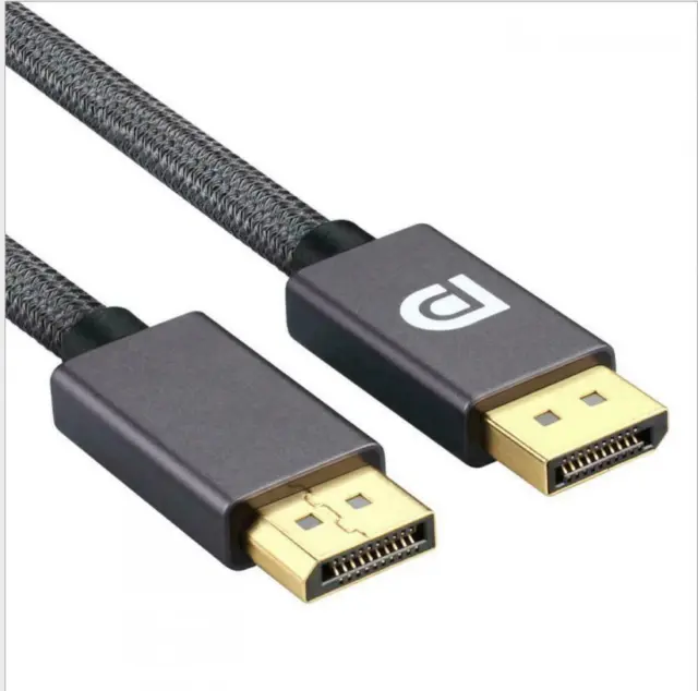 DisplayPort DP 1.4 Male to DisplayPort Male 8K Video Cable Gold Plated 2M