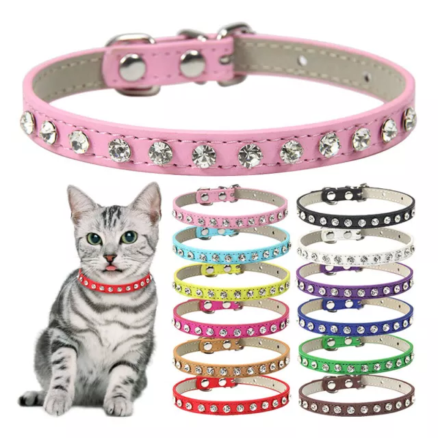 Pedrería Seguridad Hebilla Collar De Gato Collar Para El Cuello Mascota