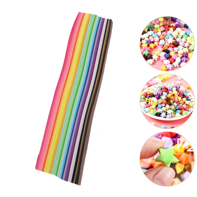 2160 Pcs Origami Stars Papers Handmade Strips Color Child Luminous