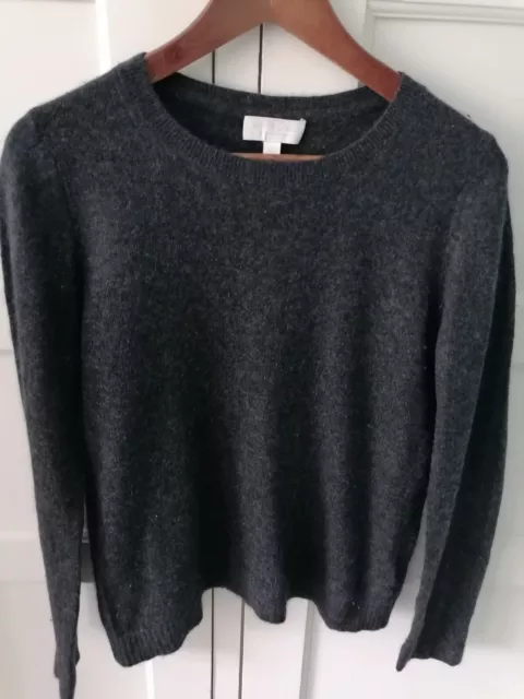 The white company pure cashmere grey marl layering jumper, SIZE M