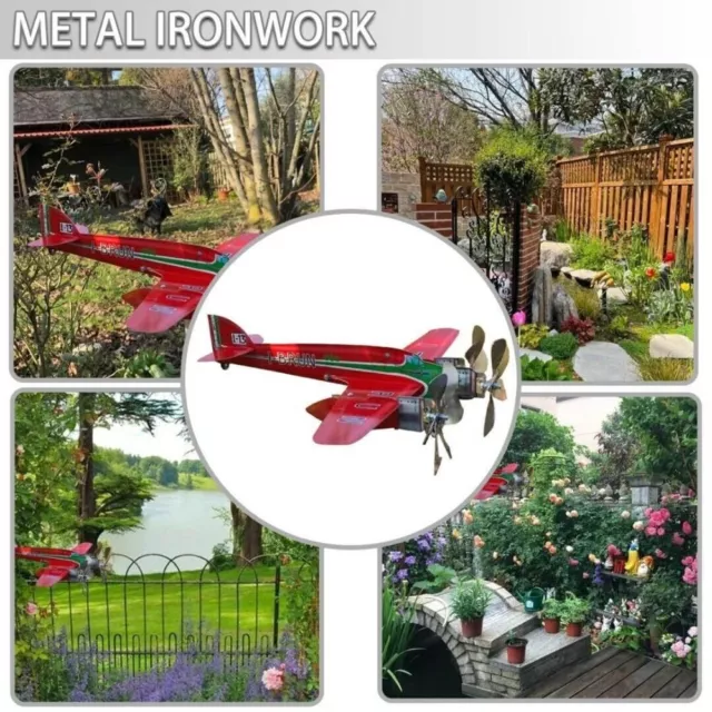 Airplane Wind Spinners Aircraft Windmill Weather Vane Garden Decoration