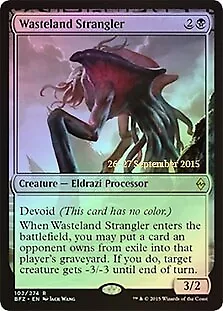 MTG - Wasteland Strangler - Foil - Prerelease Promo Battle for Zendikar