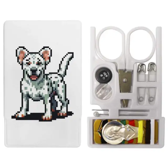 'Dalmatian Dog Pixel Art' Mini Travel Sewing Kit (SE00029990)