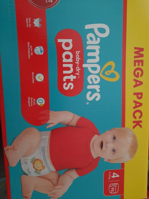 Pampers 92 Couches Pampers Pants Taille 4 de 9 à 15 kg Mega Pack