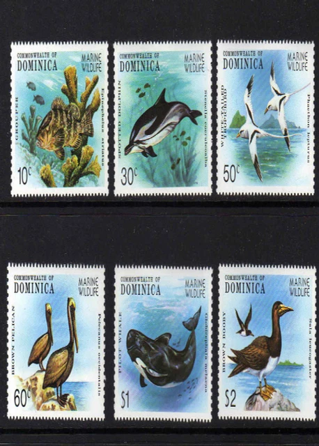 Dominica 1979 Wildlife Set Sg 660-665 Mnh.