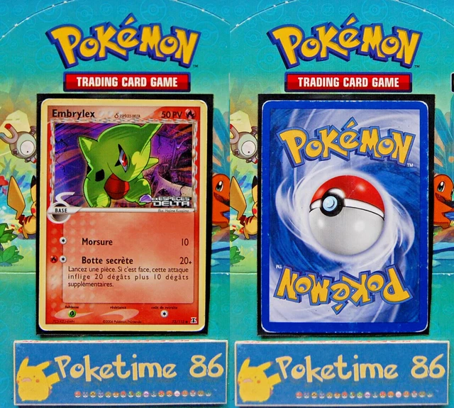 Pokémon, EX ESPECES DELTA, EMBRYLEX, commune holo Logo, 73/113 état moyen