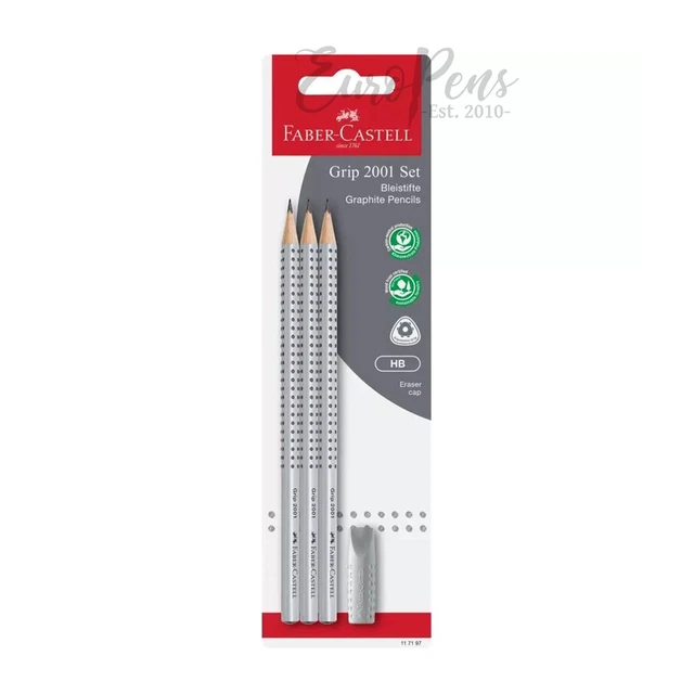 Faber-Castell Blacklead Pencil GRIP 2001 B With Eraser Tip Pack Of 12 Sammenlign Priser - View #4