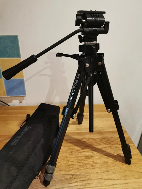 Trípode de fotos/vídeo Slik 504 QF con cabezal basculante de sartén de 2 vías