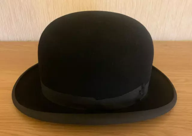 Woodrow Piccadilly London Gentleman's Bowler Hat Black 1950s Size 6 3/4