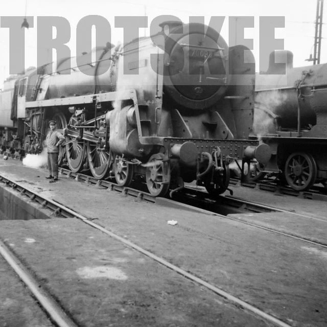 Larger Negative BR British Railways Steam Loco 70032 Class BRIT c1955