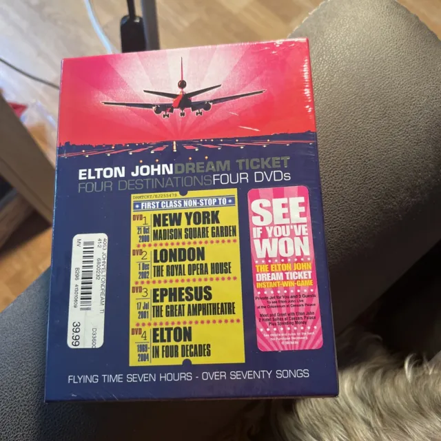 Elton John - Dream Ticket Four Destinations (DVD, 2005, 4-Disc Set) New/Sealed