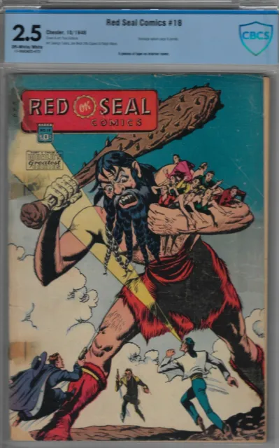 Red Seal #18-Cbcs 2.5- Awesome Cvr & Bondage Splash Page- 1946