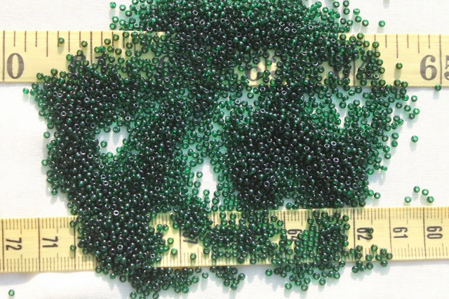 11/0 Old Time German Bottle Green Glass Seed Beads Crafts Jewelry Making 1oz