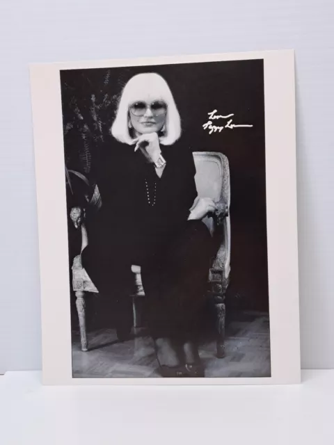 Peggy Lee Autographed Signed  8 X 10 Photo REPRINT Pop / Jazz Singer