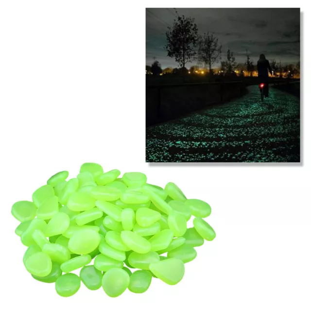 100 Pcs Cailloux Pierres D'aquarium Décoration Galet Briller Lumineuse