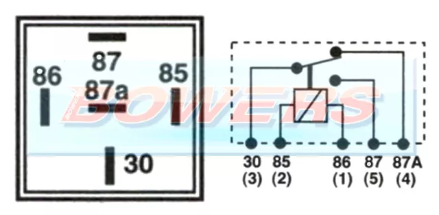 Lucas Srb501 12V 28Ra 20/30 Amp 5 Broches Mini Relais Changement Comme Durite 0-728-12 2