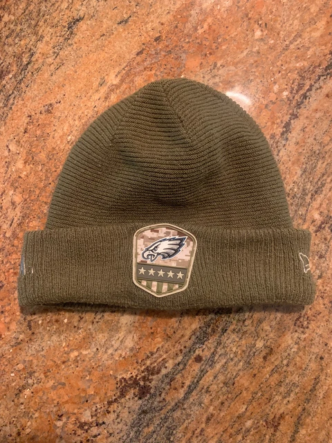 philadelphia eagles knit cuffed lined beanie winter hat army green one size