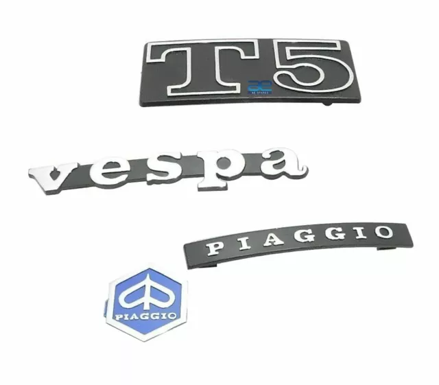 Vespa LML T5 Corno Casting Protezione Gambe Cappuccio Distintivo Kit Aes