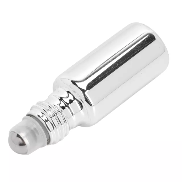 (Silver) 02 015 Roll On Bottles Compact Portable Perfume Roller Bottle
