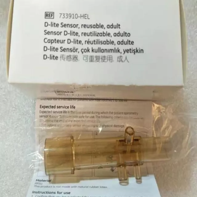 For GE Ohmeda Adult Converter D-lite Sensor Reusable Adult REF 733910-HEL