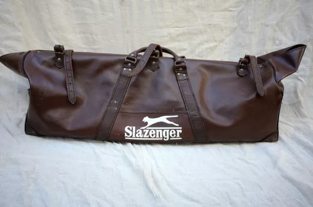 VINTAGE SLAZENGER CRICKET BAG COFFIN - large sports bag cricket bat