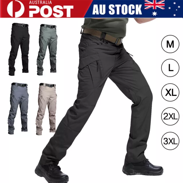 Pant Mens Solider Tactical Waterproof Work Trousers Men Cargo Pants Combat Pant