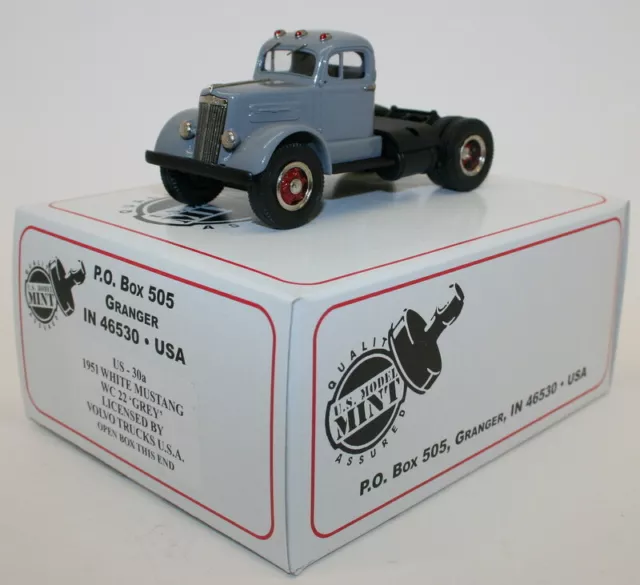US Model Mint 1/43 Scale US30A - 1951 White Mustang WC22 Truck - Grey