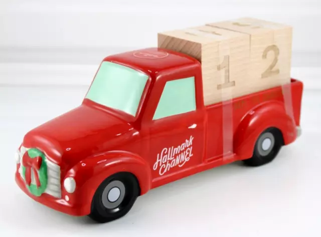 Hallmark Channel Red Truck Ceramic Christmas Countdown Perpetual Calendar New