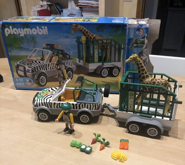 Playmobil Wild Life 6937 Voiture avec ėlėphanteau et soigneurs : Achat occasion | LEGO et autres briques Playmobil Vert Plastique 4 ans - 6 ans Très bon état
