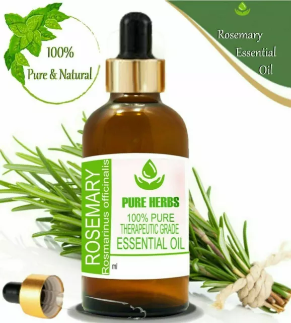 Pure Herbs Rosemary 100% Pure & Natural Rosmarinus officinalis Essential Oil